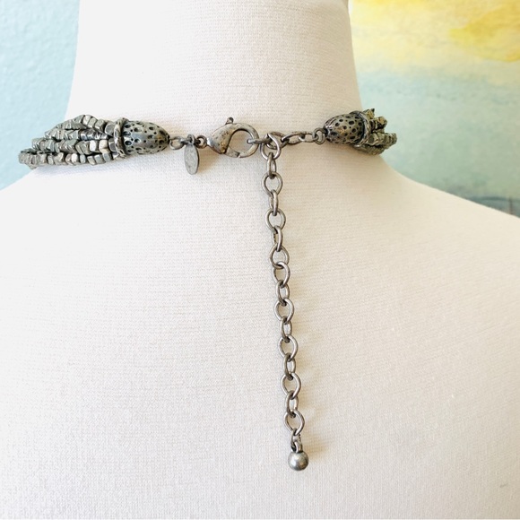 Chico’s Vintage Necklace Cercello Hammered Multi-Strand Silver Tone - Picture 6 of 11